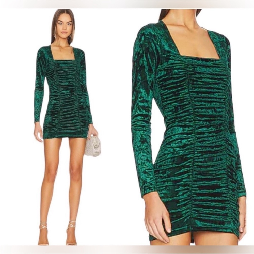 Green velvet Steve Madden dress